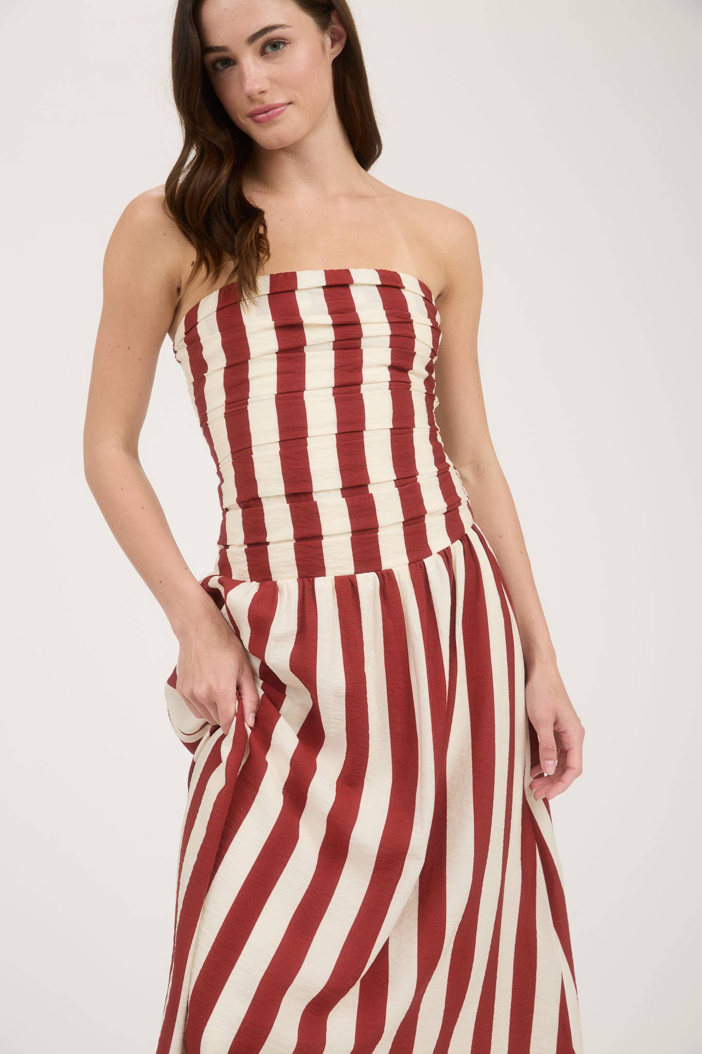 Vertical Stripe Maxi Dress