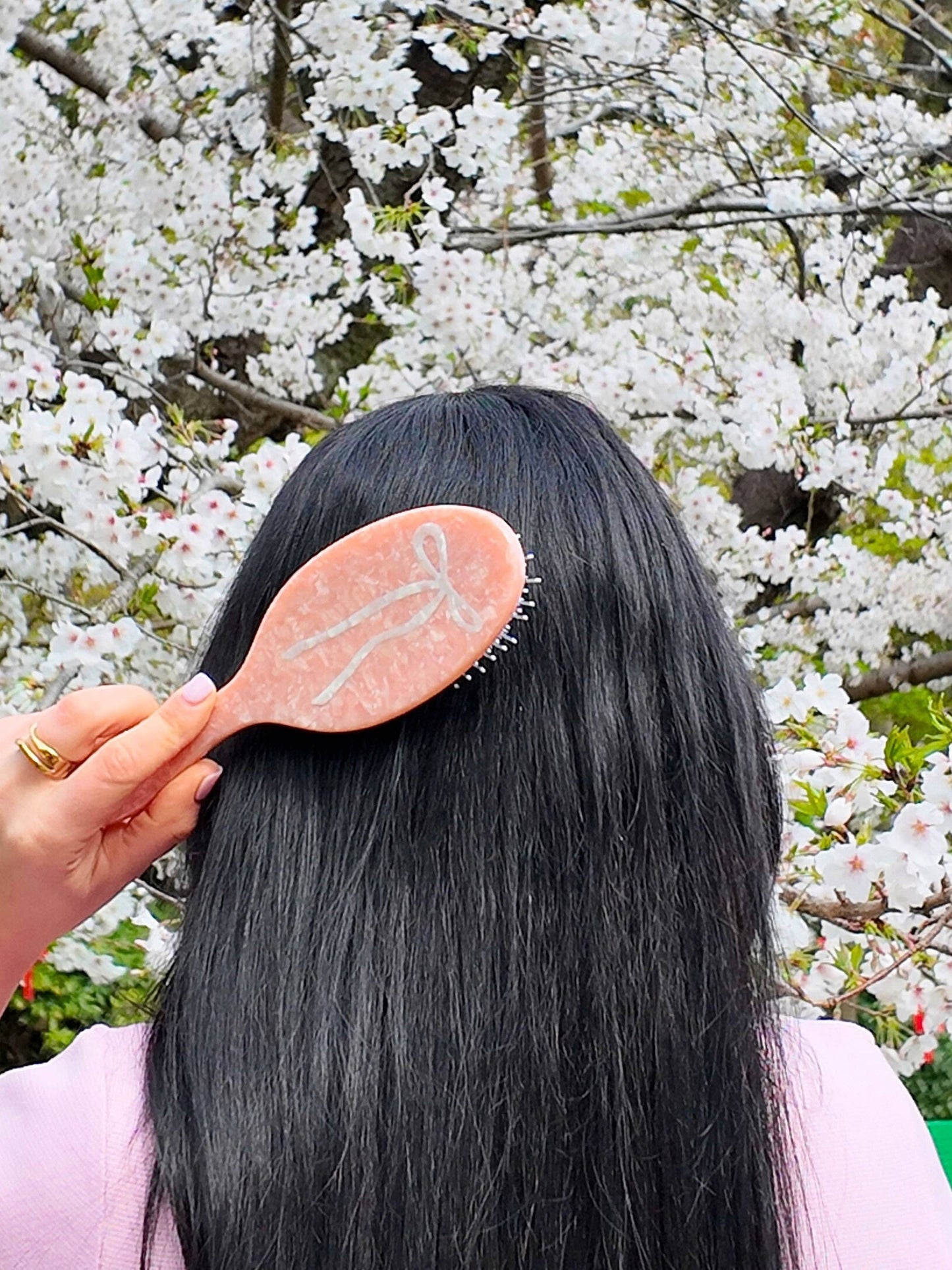 Hand-painted Ballet Bow Amazing Hair Day Brush | Eco-Friendly