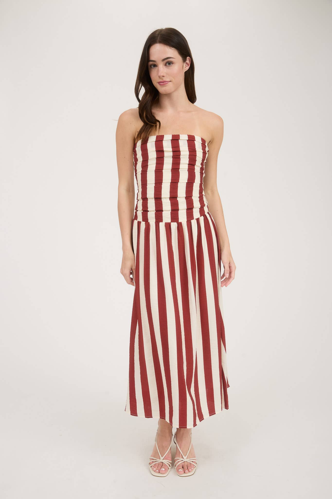 Vertical Stripe Maxi Dress
