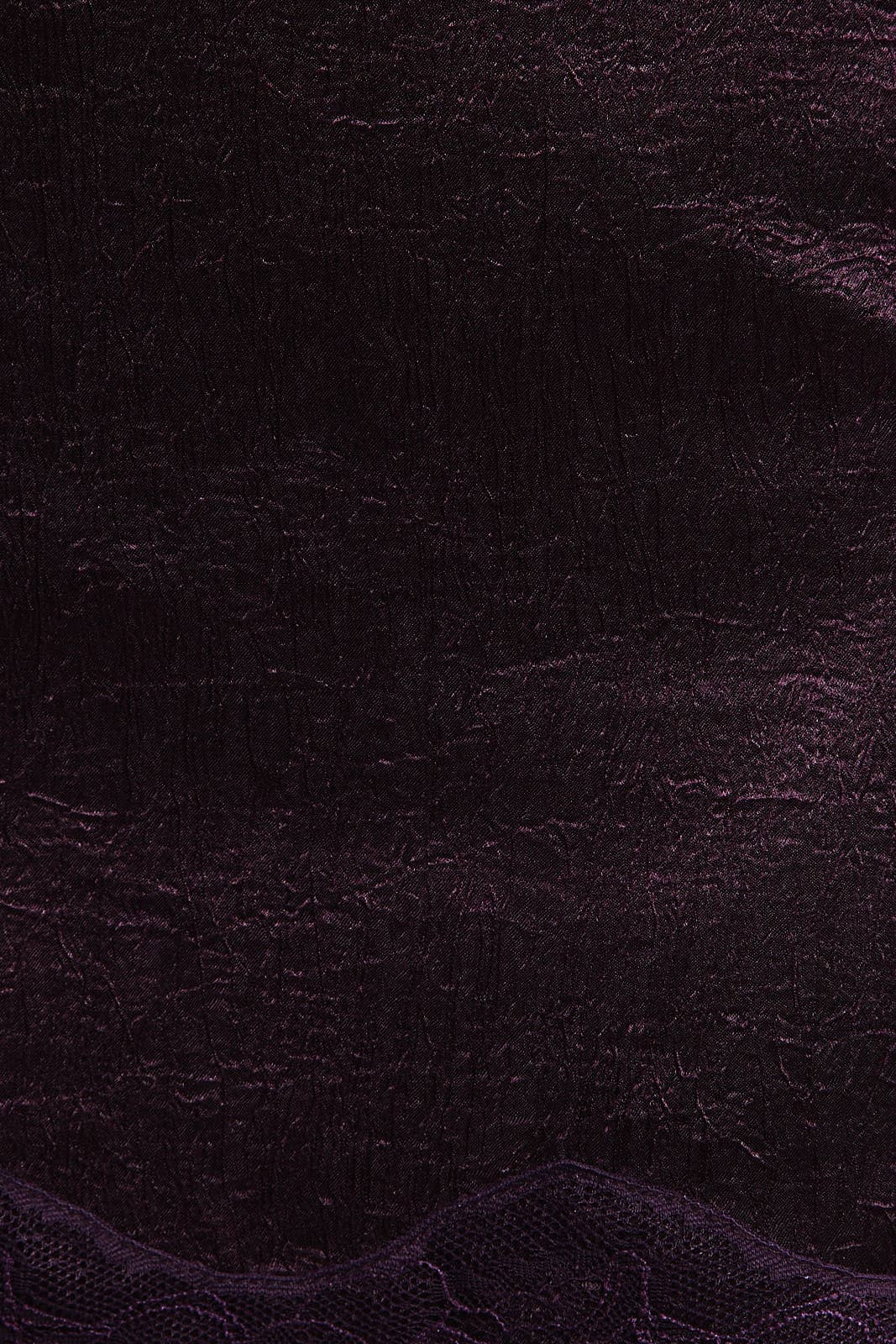 Satin Top & Mini Skirt with Lace Trim