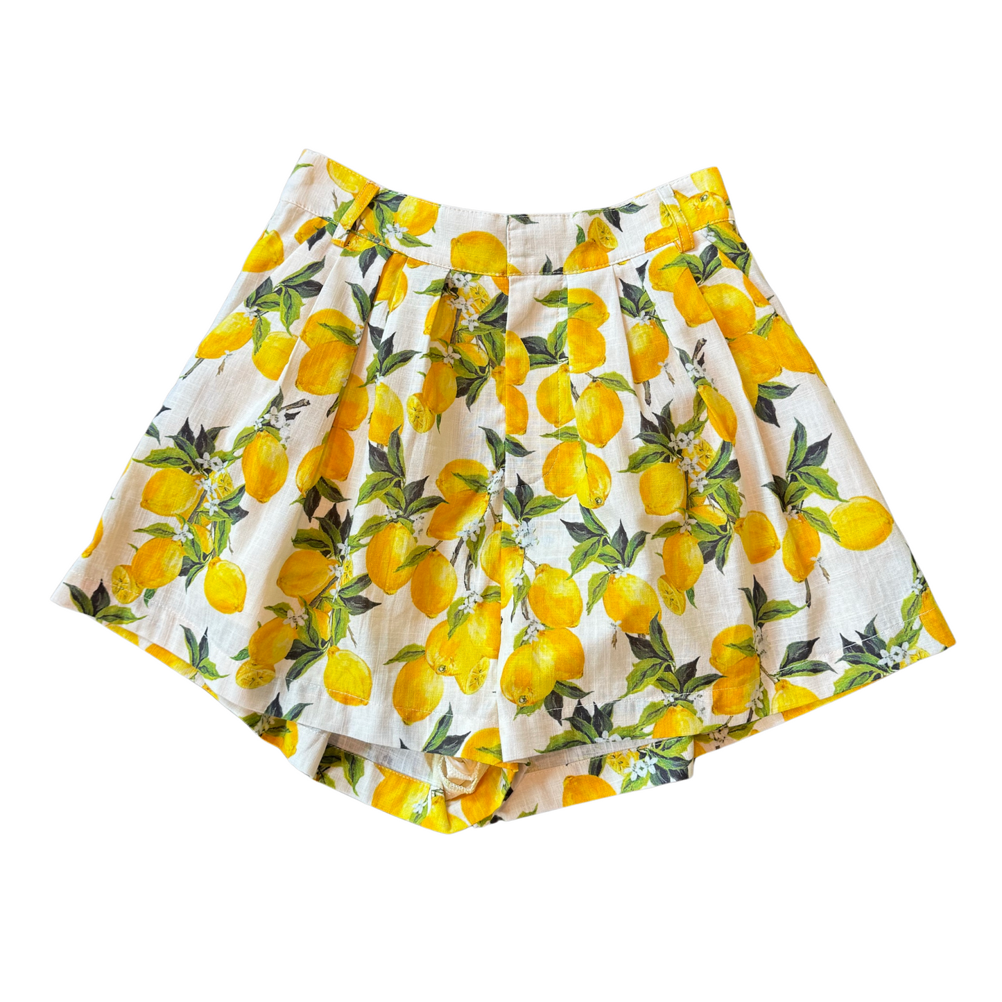 Lemon Linen Shorts-L
