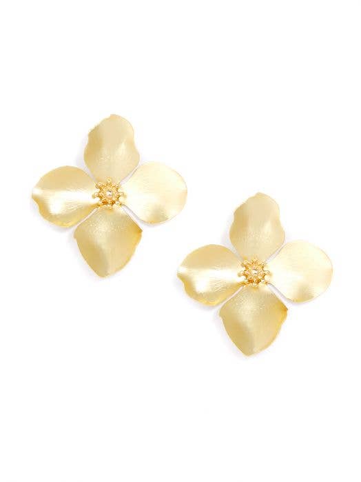 Matte 18k Gold-Plated Garden Party Earring