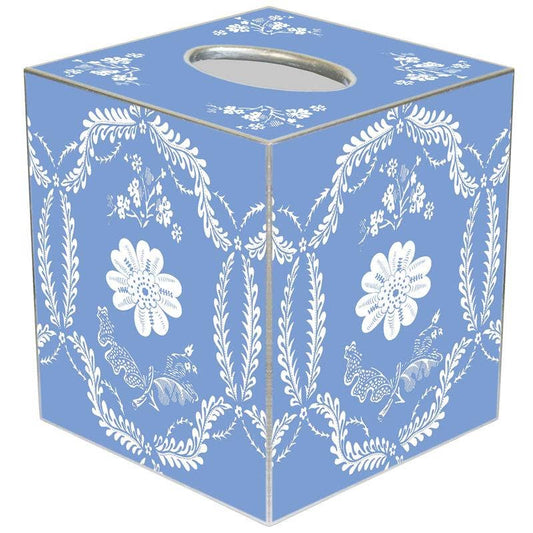 Medium Blue Provincial Tissue Box Cover