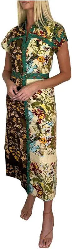 Iva Midi Dress in Ditsy Mix