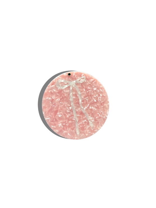 Hand-painted Ballet Bow Compact Mirror | Eco-Friendly