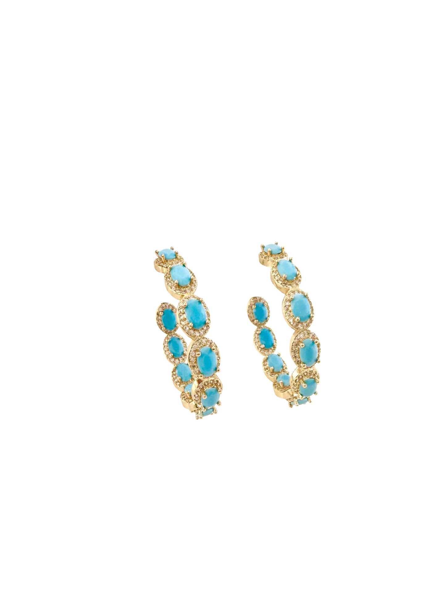 Yellowstone Turquoise Hoops