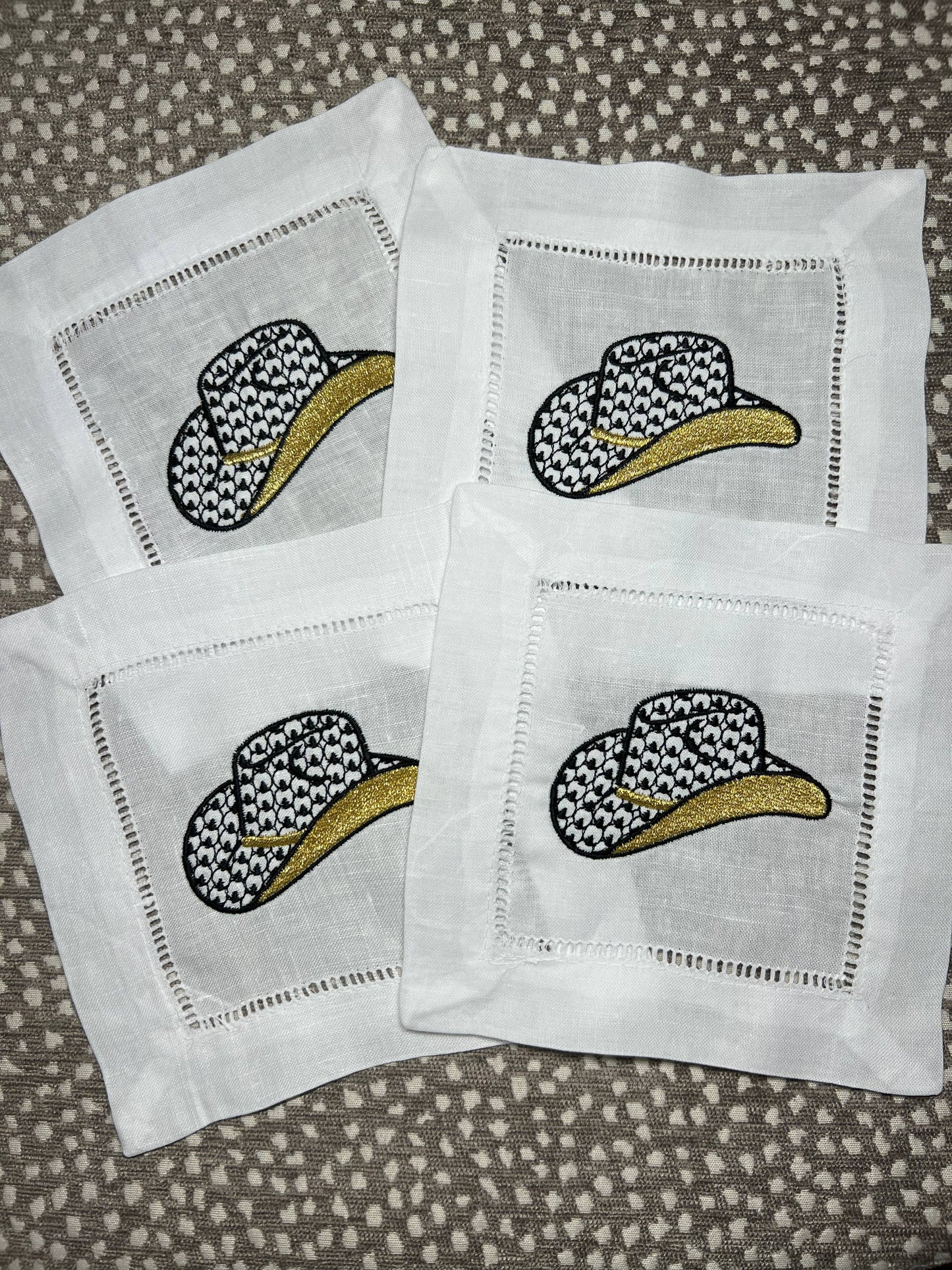 Cowboy Hat Cocktail Napkin - Set of 4