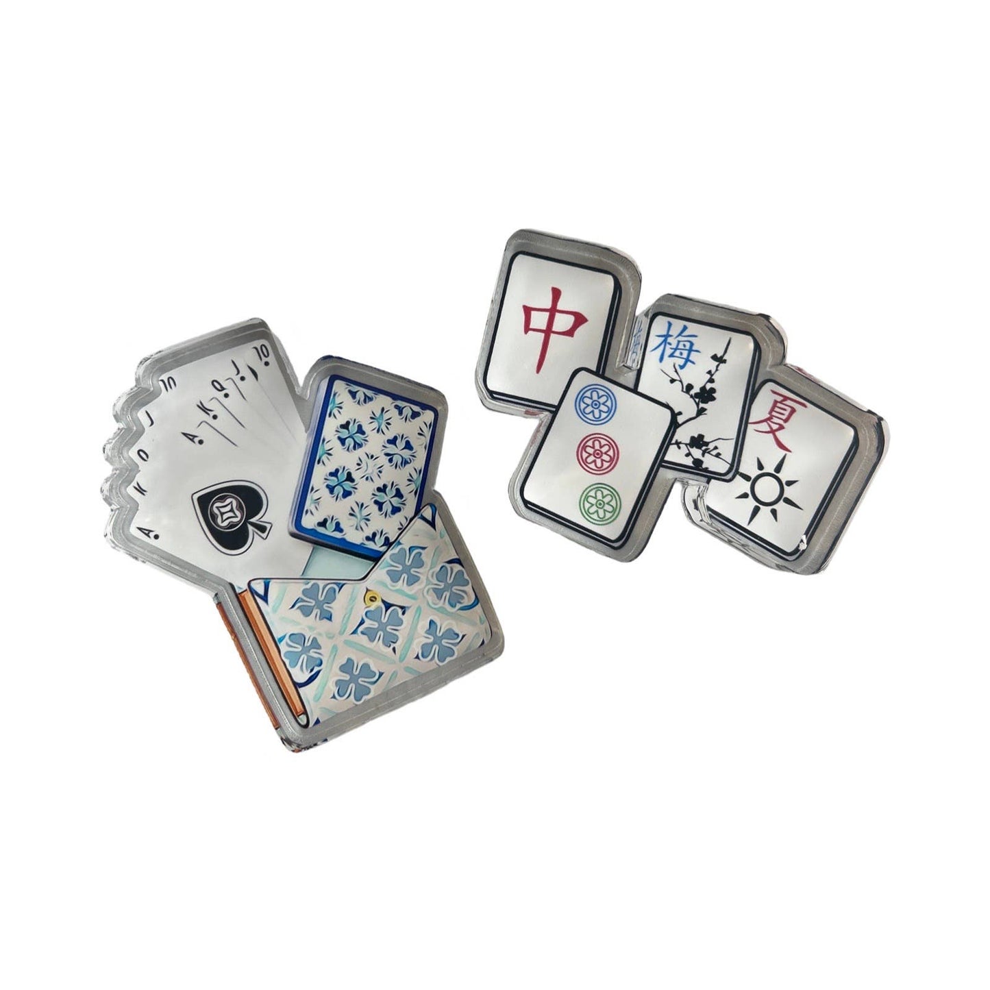 Acrylic Napkin Weight, Mahjong
