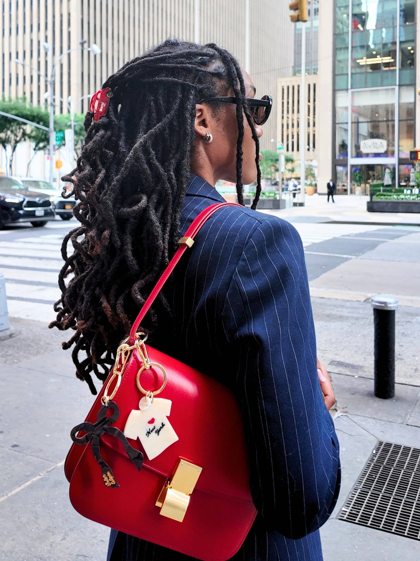 Hand-painted NYC T-shirt Bag Charm + Keychain | Eco-Friendly