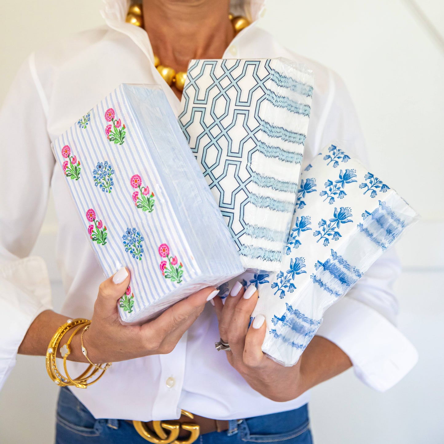 Coco Block Print Paper Guest Towels