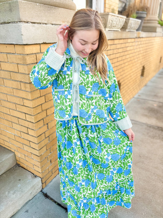 Charleston Ruffle Maxi Skirt