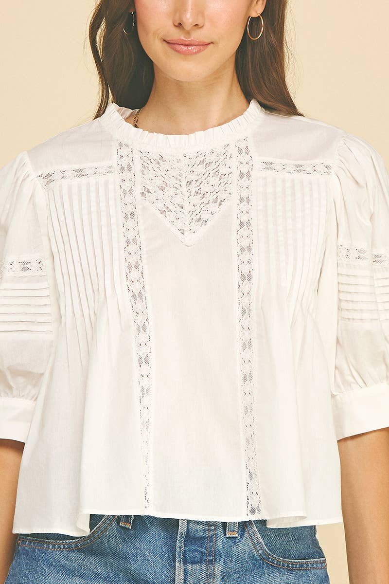 Lace Trimmed Blouse