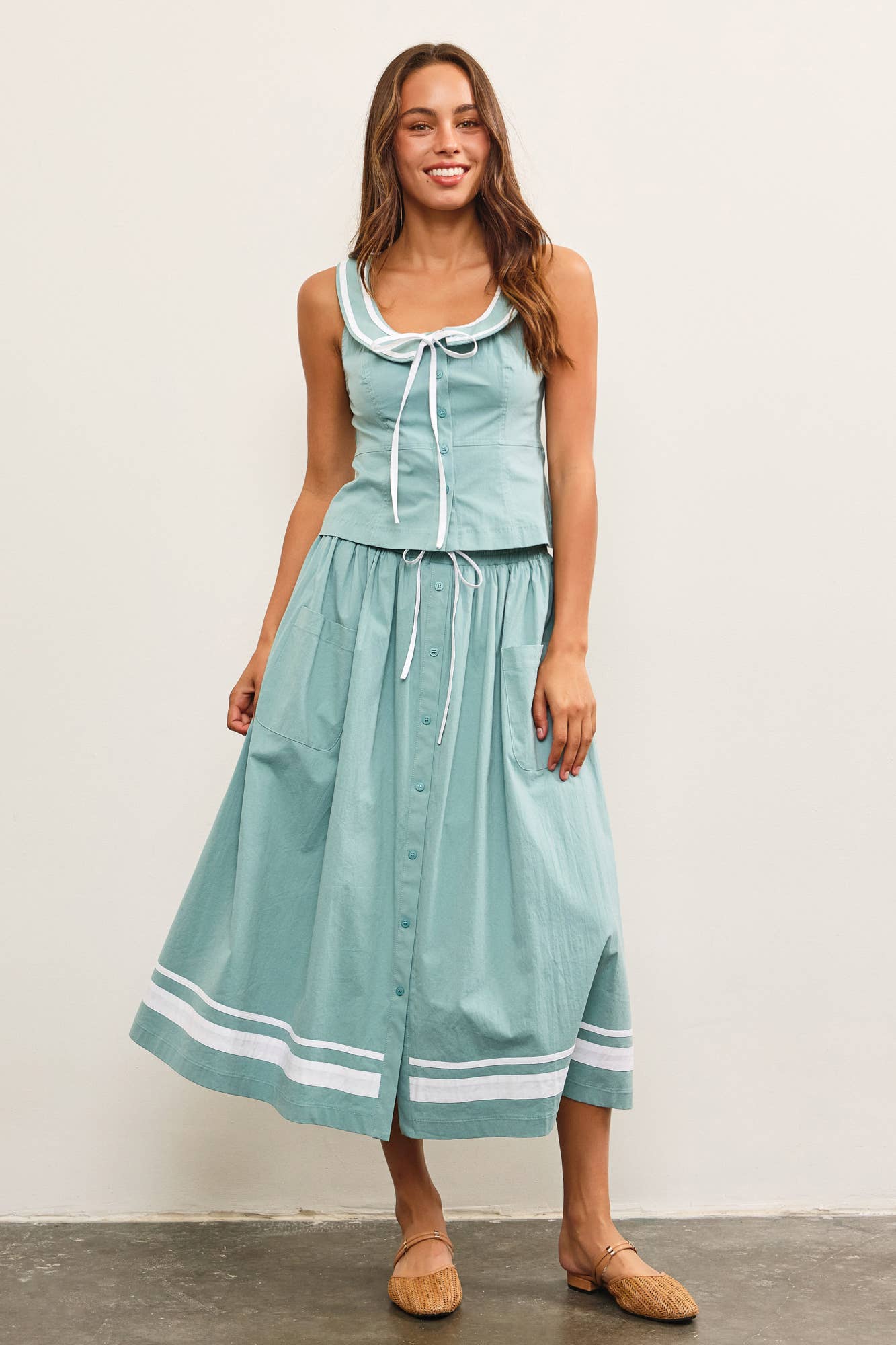 Scoop Neck Tie Top