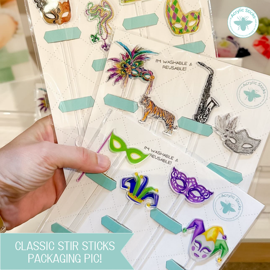 AS X EVELYN HENSON GINGHAM STIR STICKS