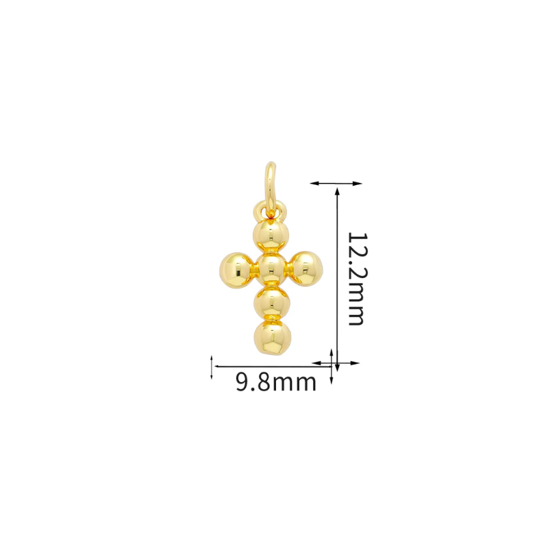 Beaded Cross Charm