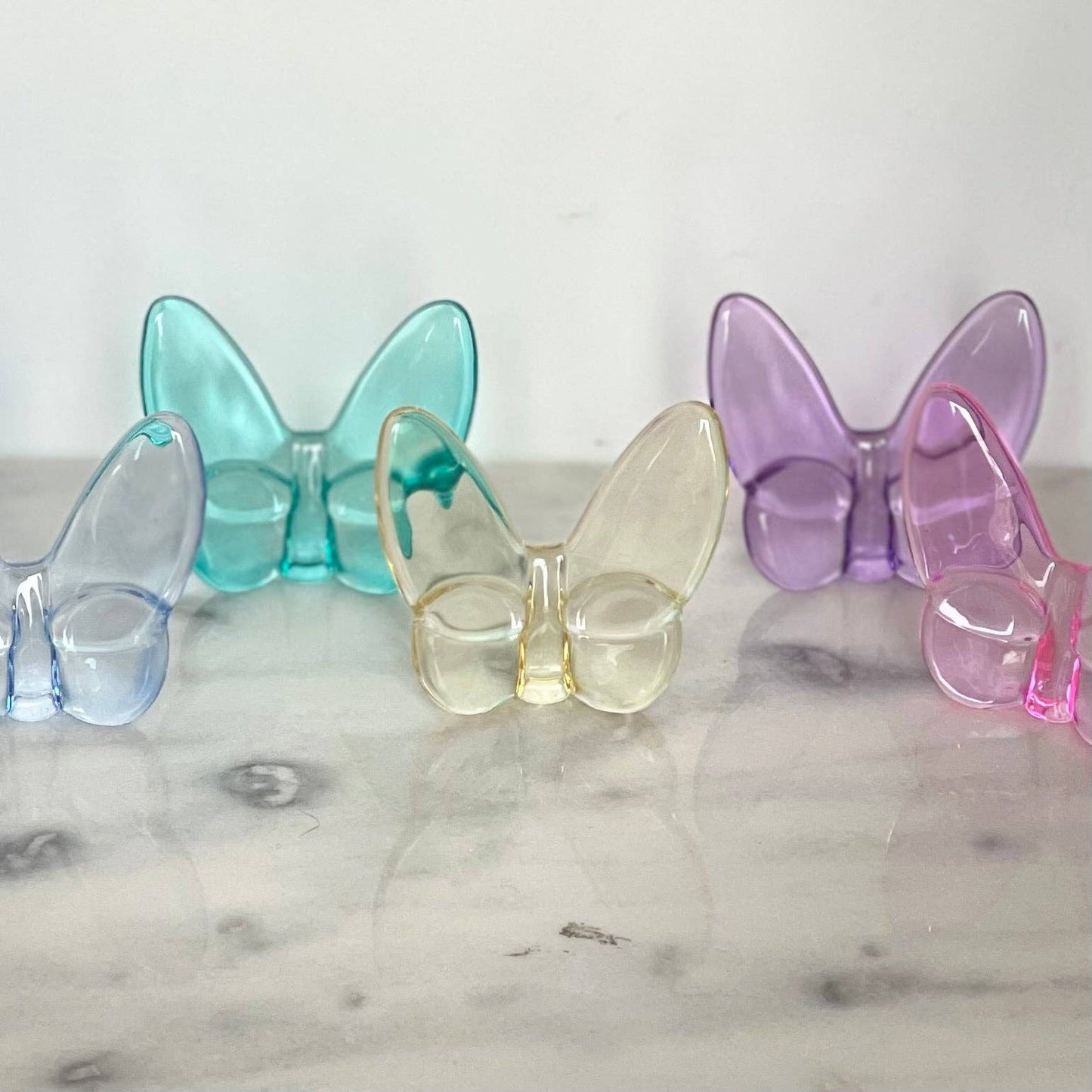 Crystal Butterfly in Light Yellow Small