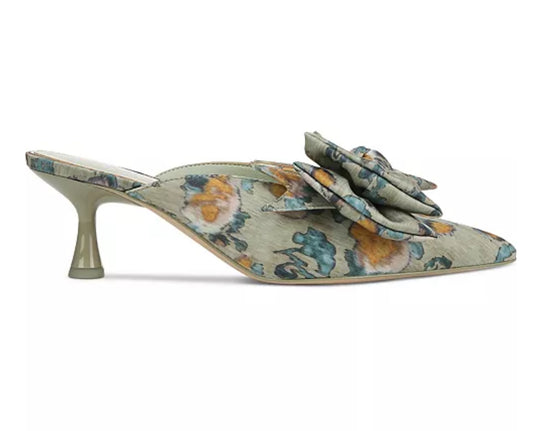 Fiona Satin Bow Mule Heel