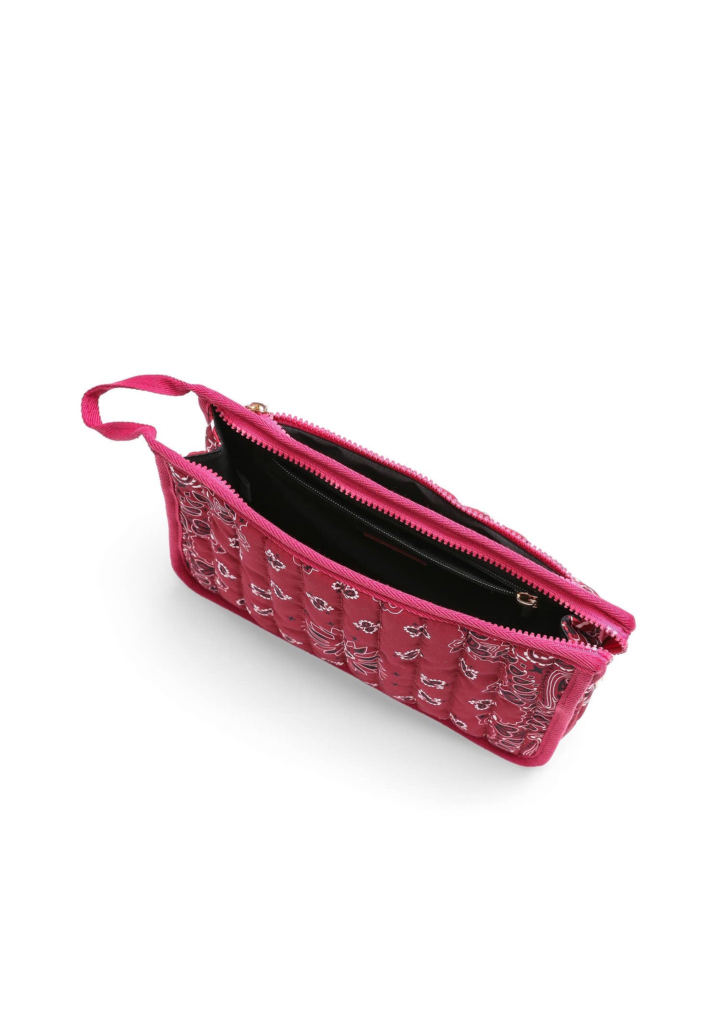Bandana Print Pouch -Beau Burgundy