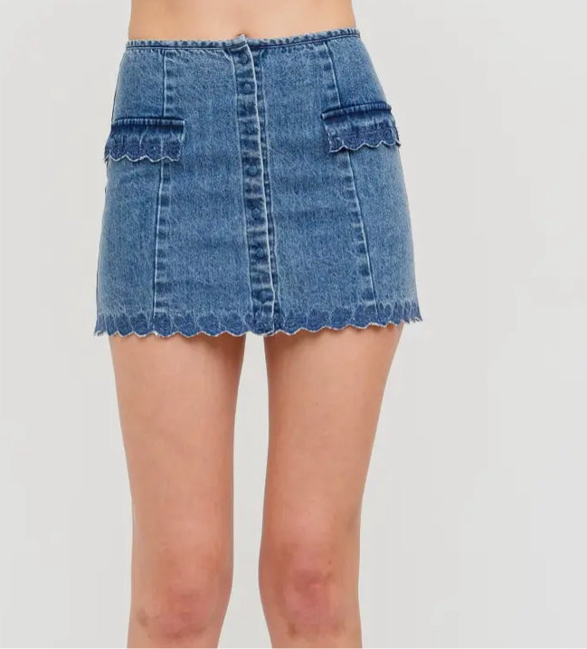 Jaelynn Denim mini Skirt