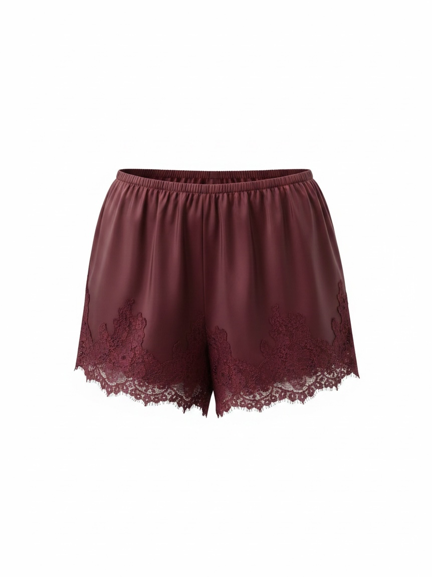 Wine Lace Shorts