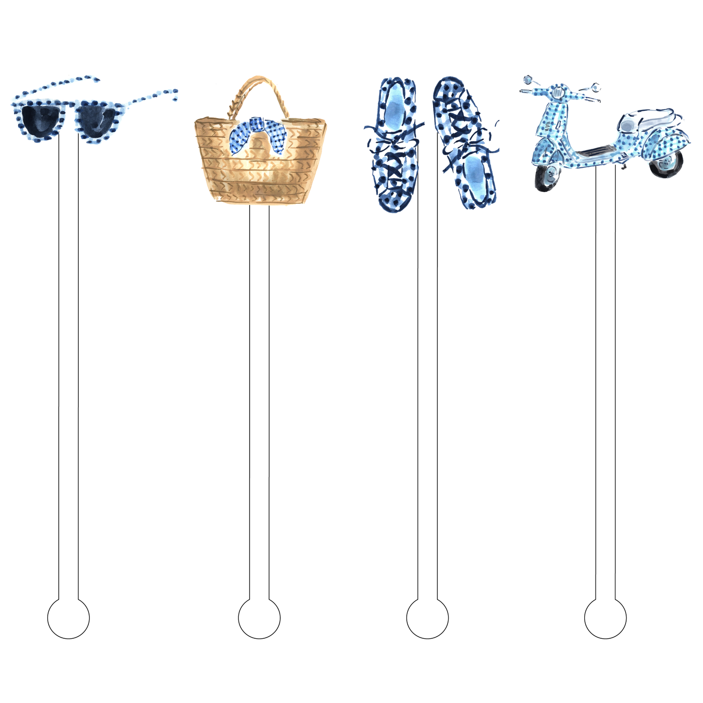 AS X EVELYN HENSON GINGHAM STIR STICKS