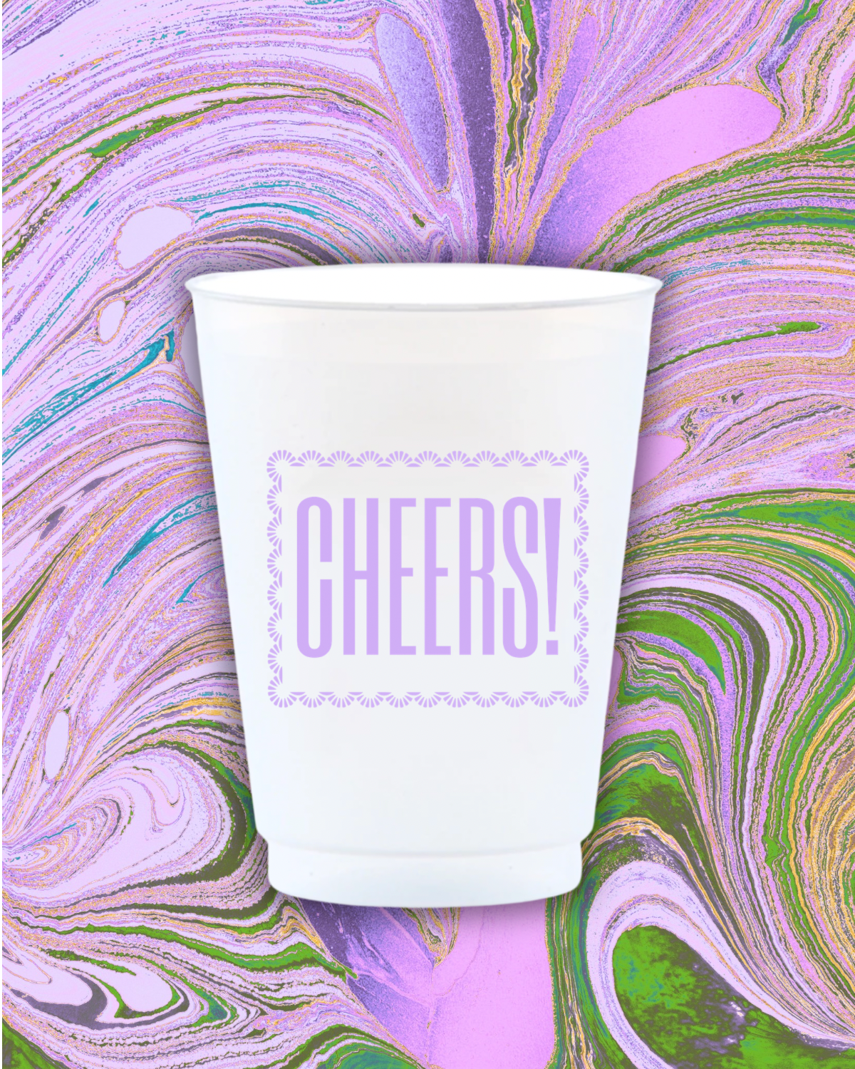 Cheers Lavender Reusable Frost Flex Cups