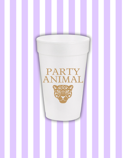 Party Animal Styrofoam Cups