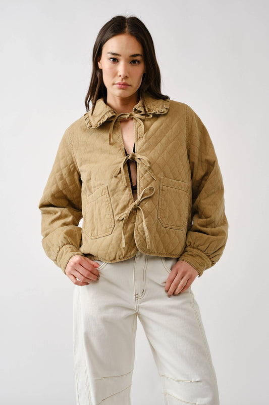 Quilted Camel Jacket