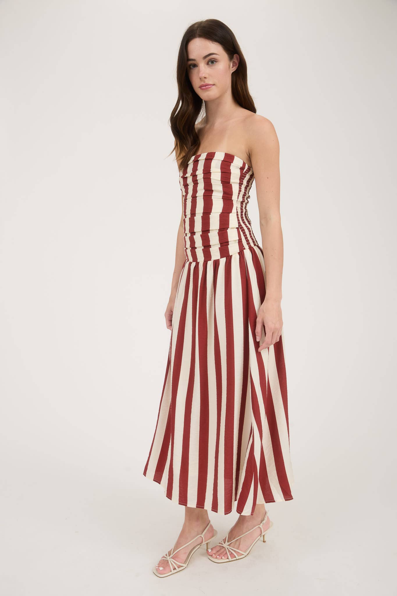 Vertical Stripe Maxi Dress