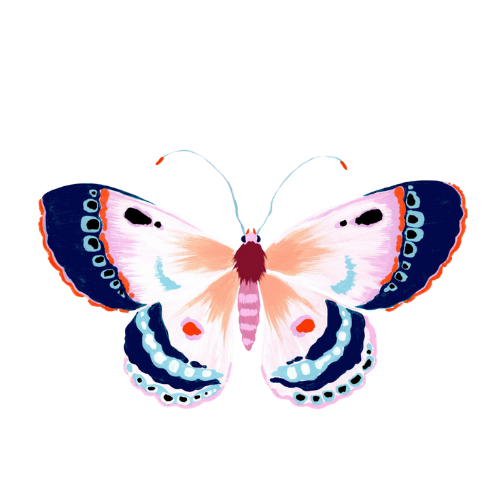 Acrylic Napkin Weight Pink Butterfly