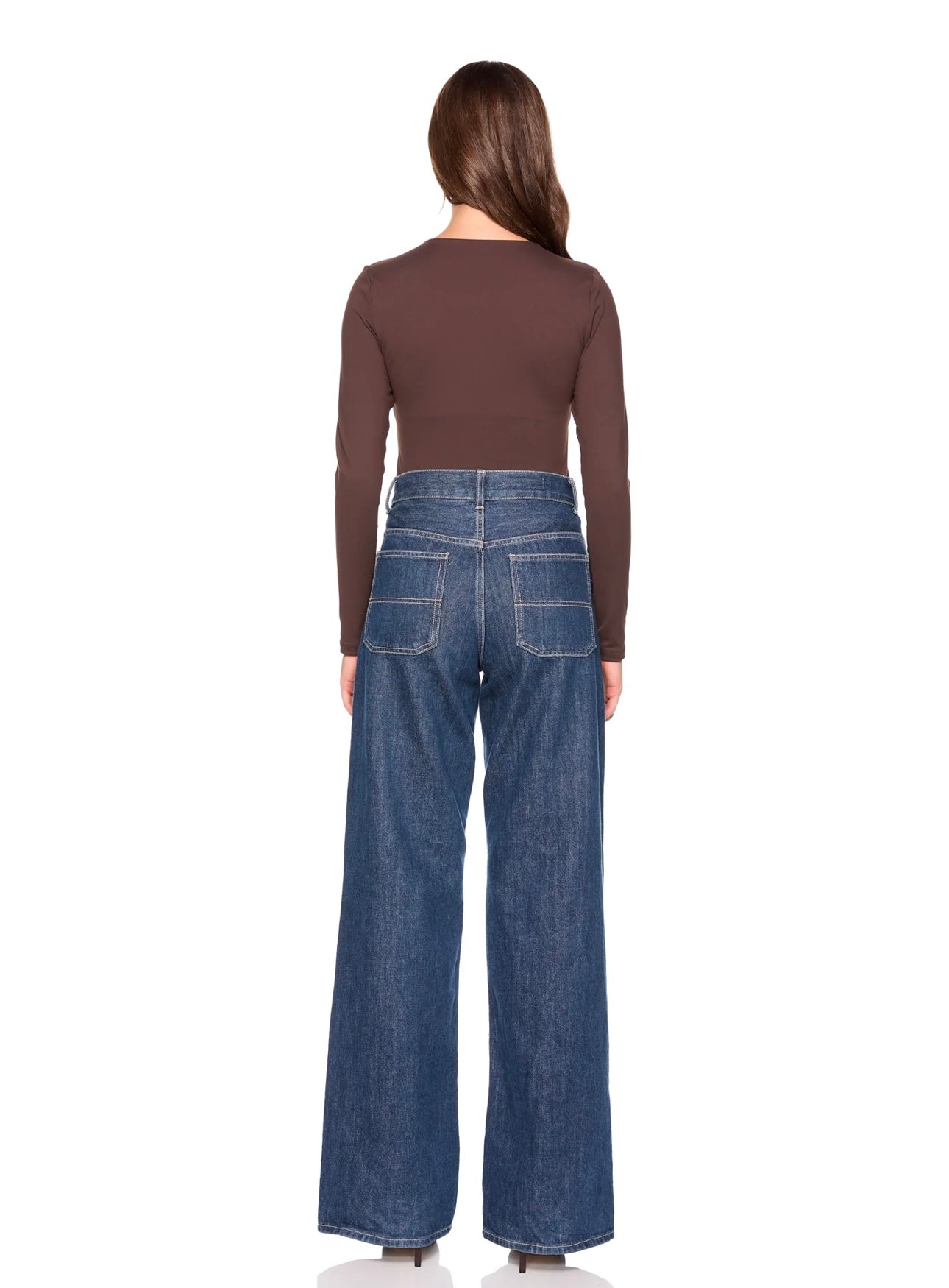 Susana Monaco Wide Crew Long Sleeve in Java