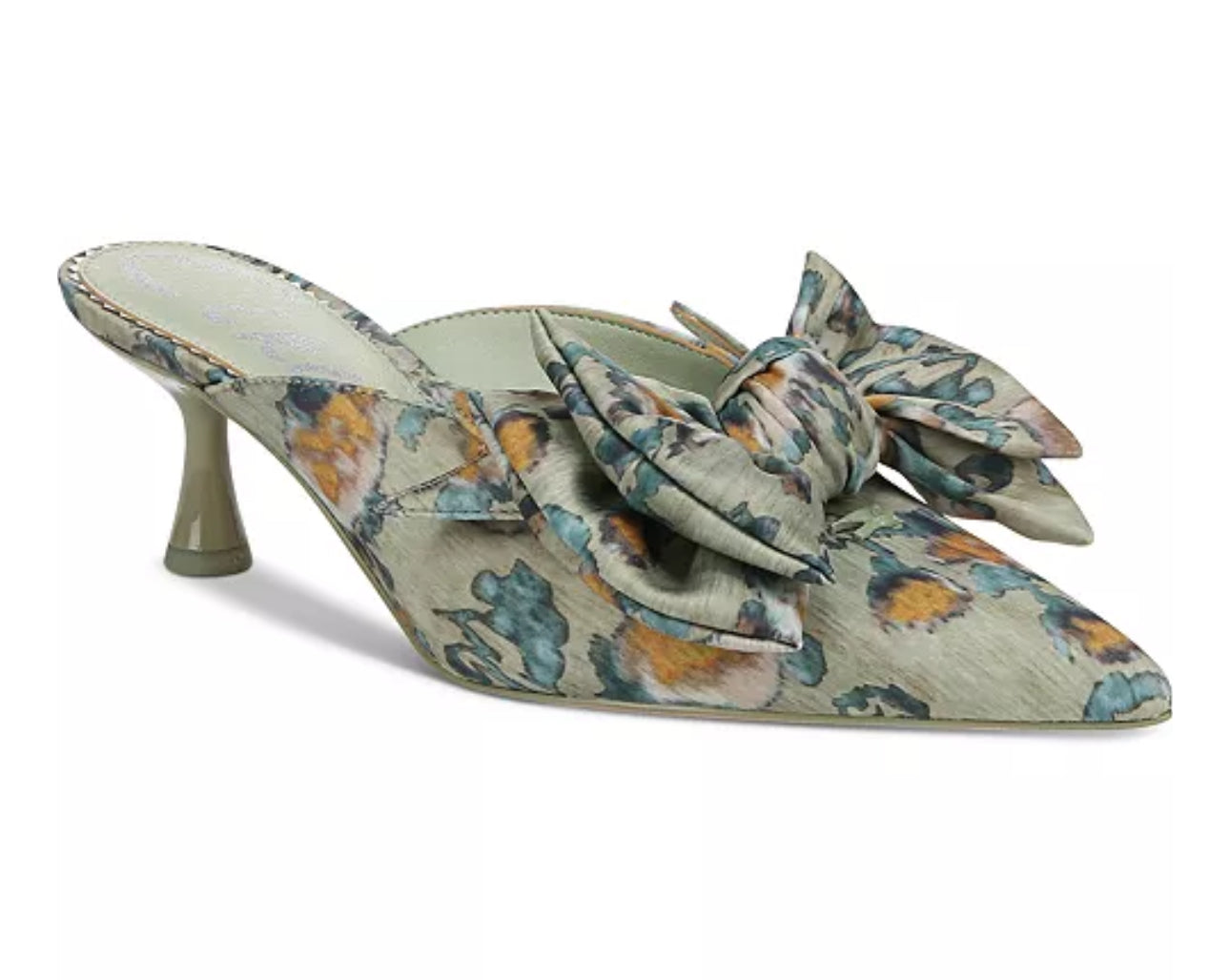 Fiona Satin Bow Mule Heel