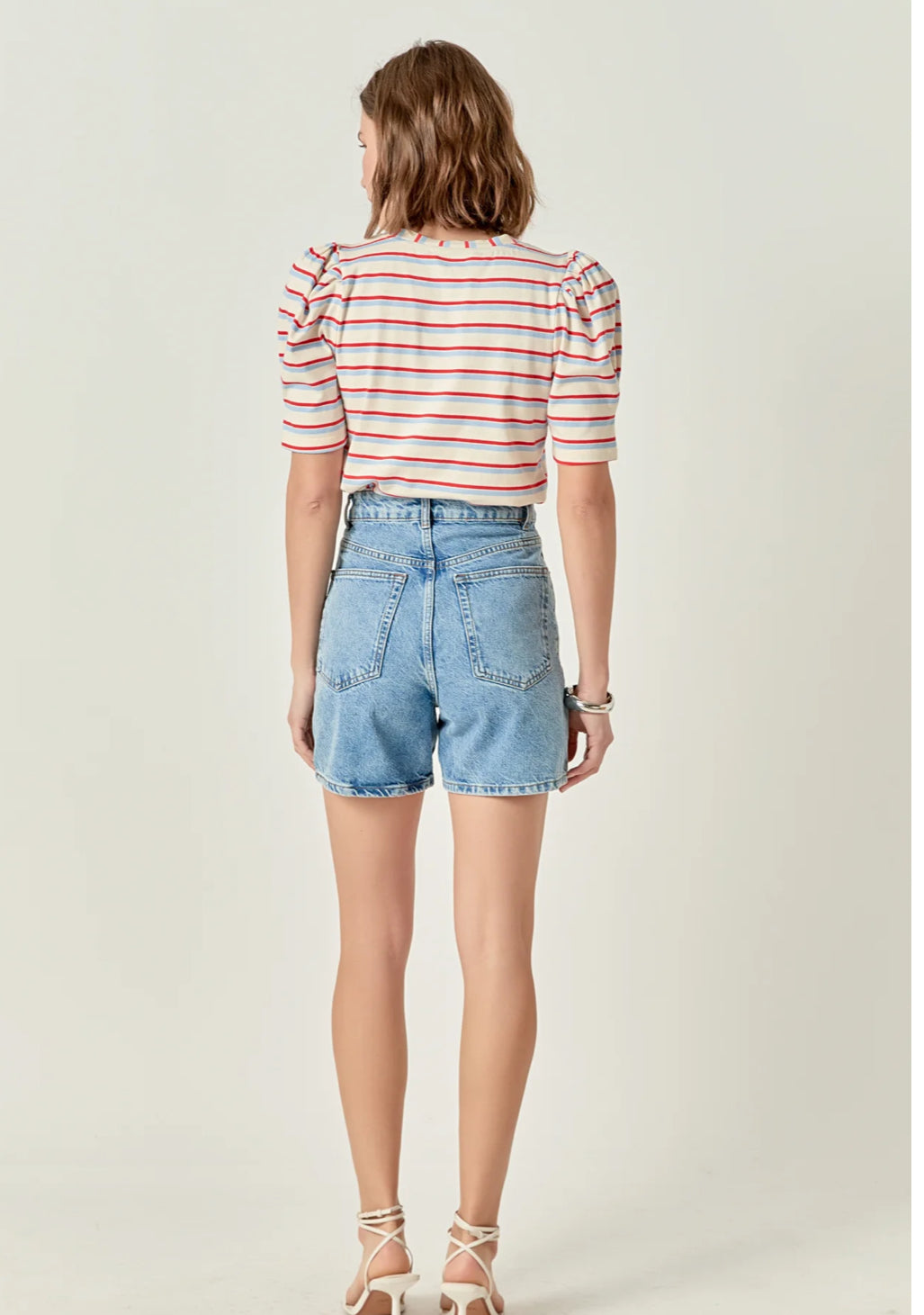 Easy Knit Tee in Cream Multi
