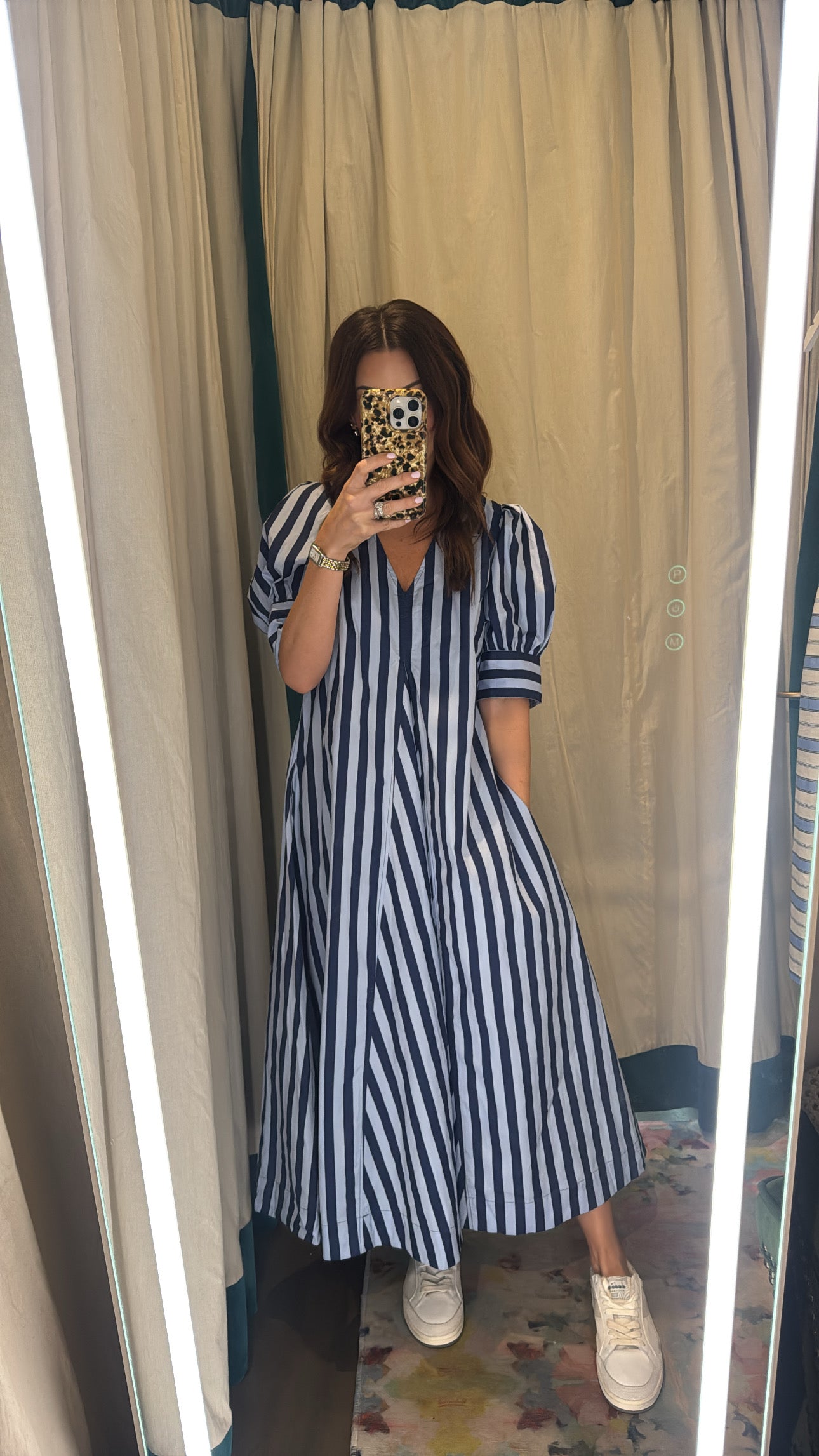 Striped Trapeze Maxi