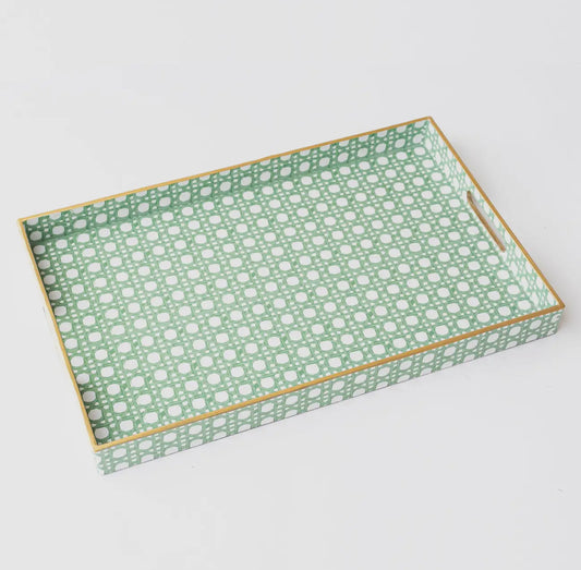 Cane Print Decorative Tray: Large