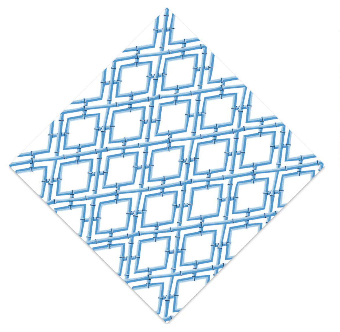 Blue Bamboo Trellis Cocktail Napkins