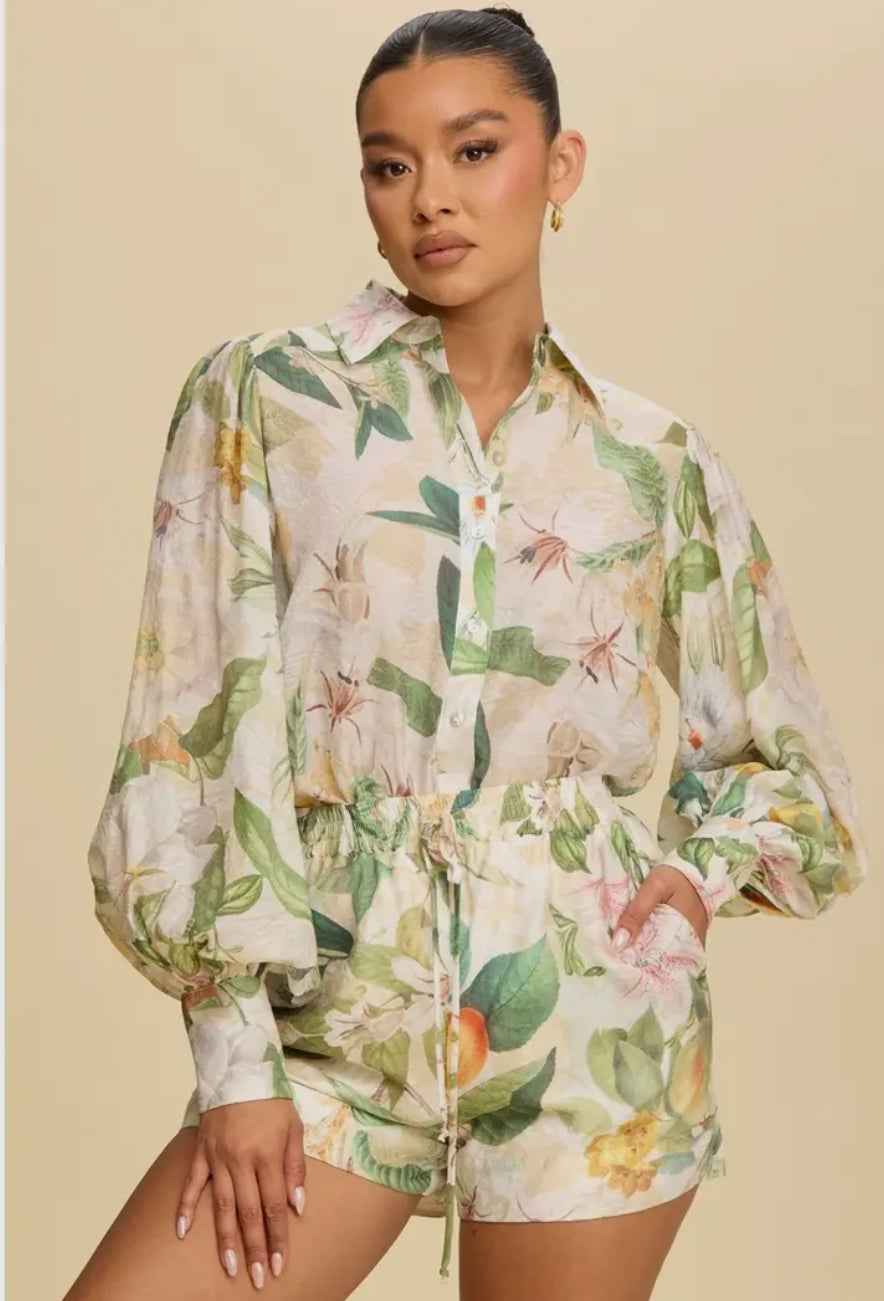 Fruits & Florals Short Set