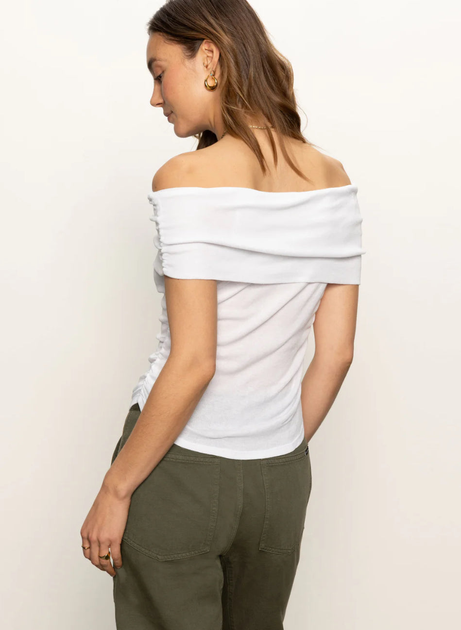 Off Shoulder Ribbed Tee