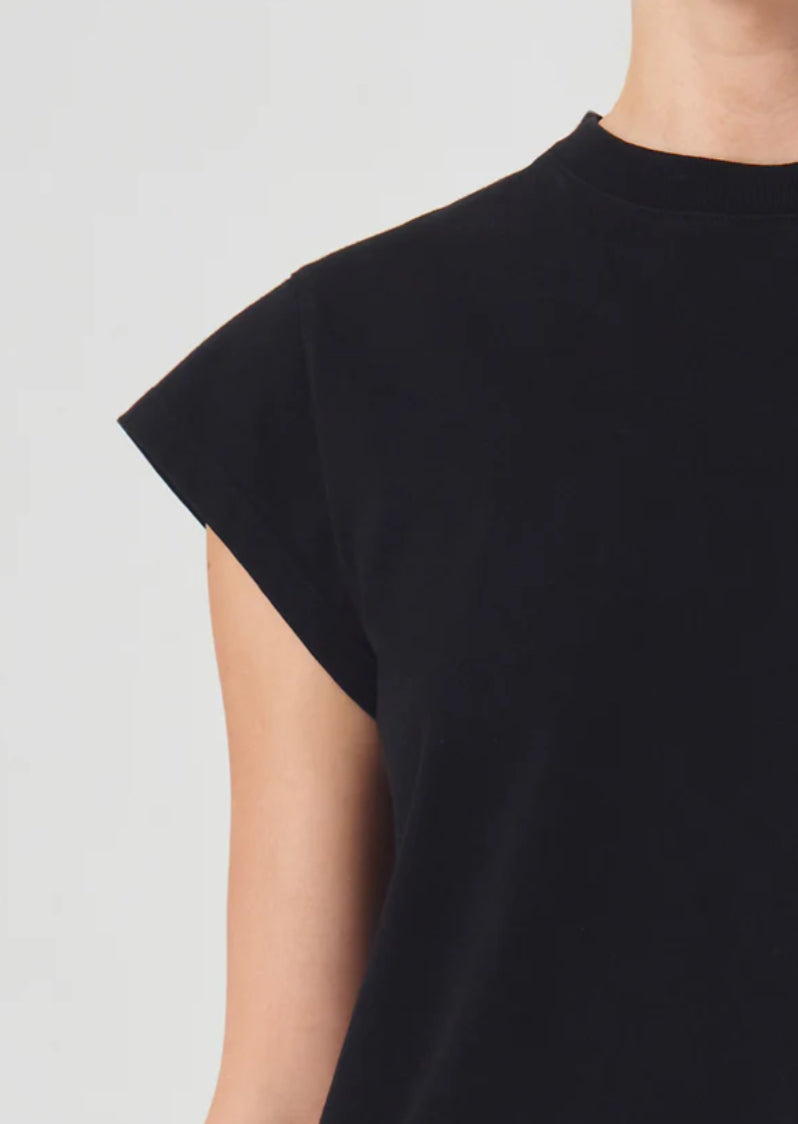 Bryce Cap Sleeve Tee in Black