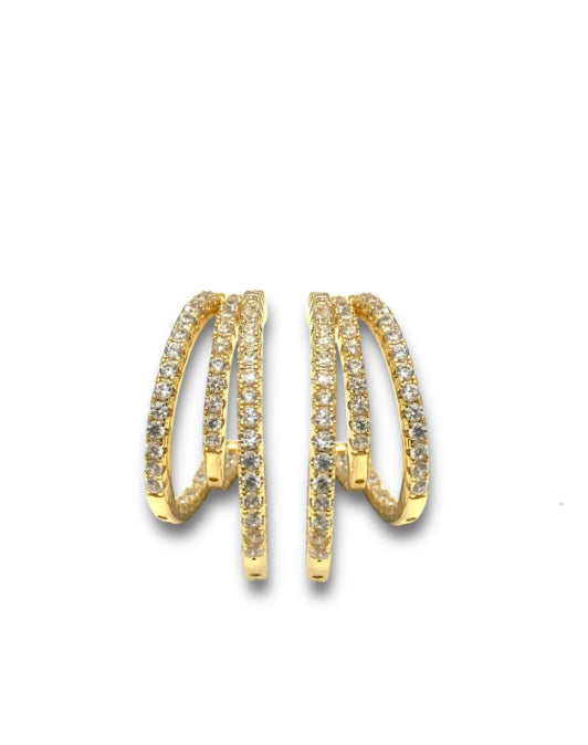 Maeve Triple Hoop Earring