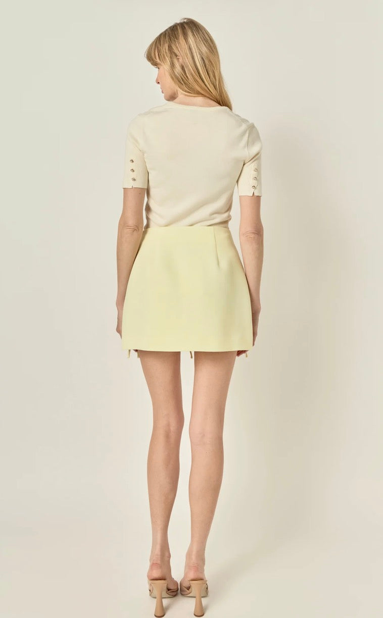 Butter Bow Mini Skirt