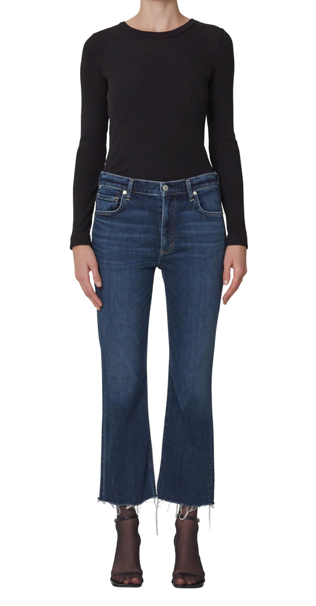 Isola Cropped Boot in Baltic