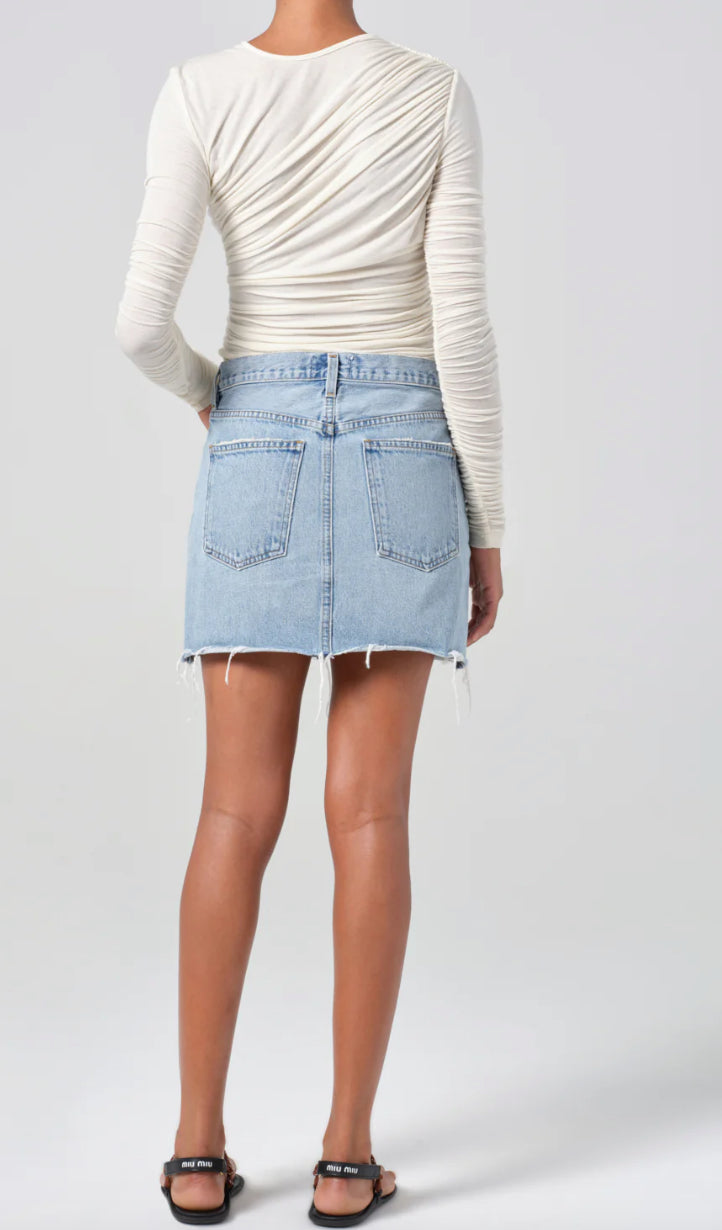 V-waist Mini Skirt