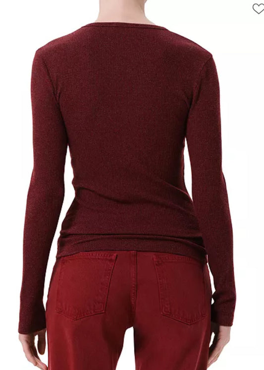 Delphi Slim Tee in Brick