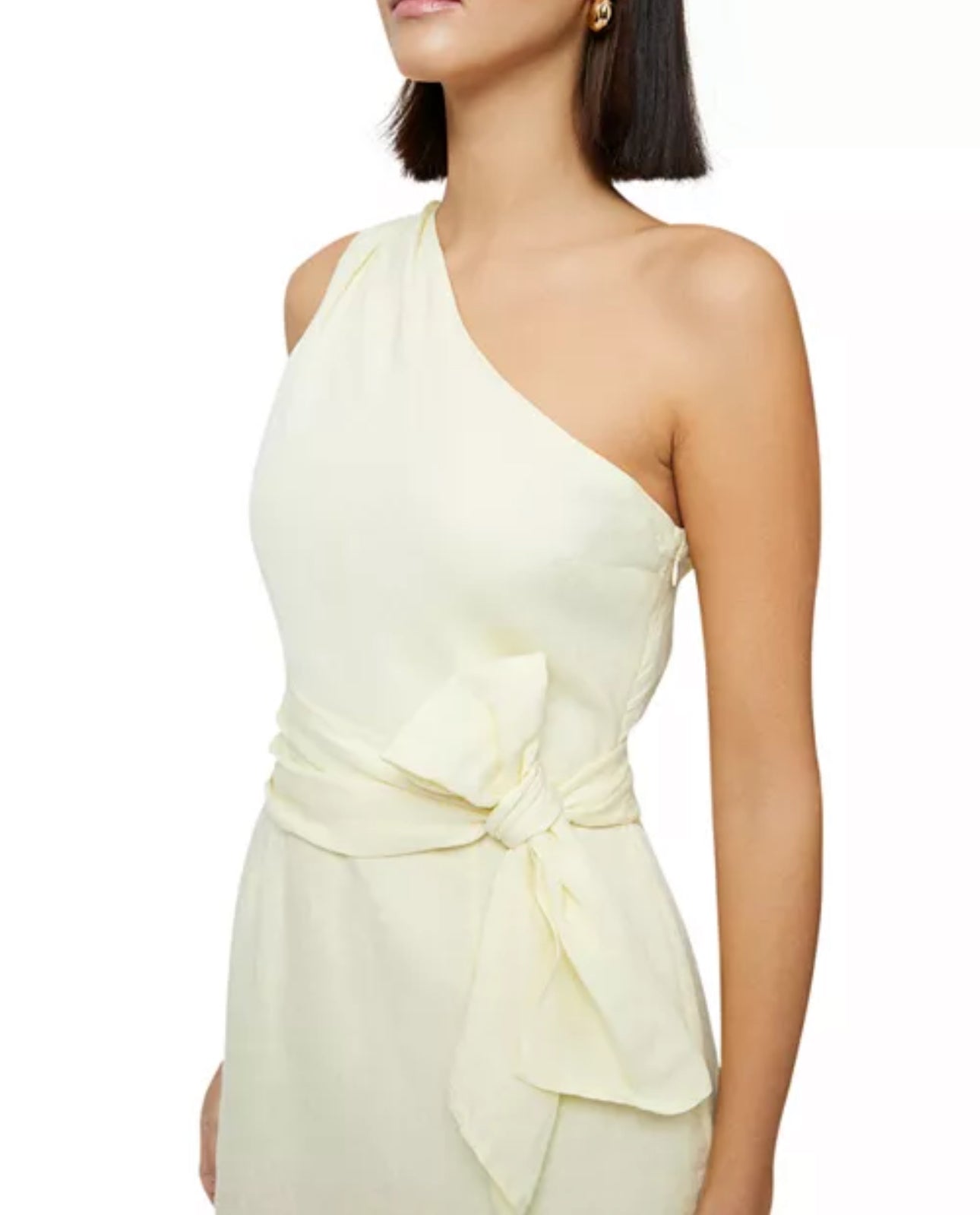 Birdie Linen Shoulder Tie Dress