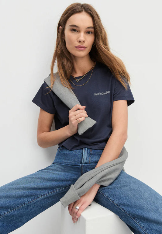 Favorite Daughter Cropped Logo Tee
