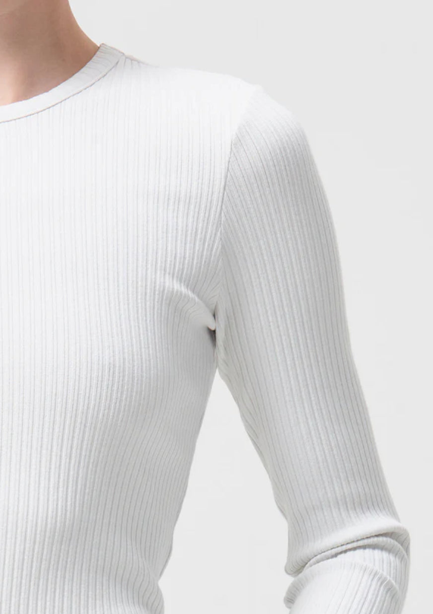 Alma Shrunken Crew Neck in Powder