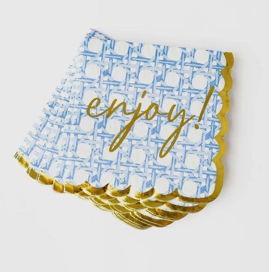 “Enjoy” Cane Cocktail Napkins