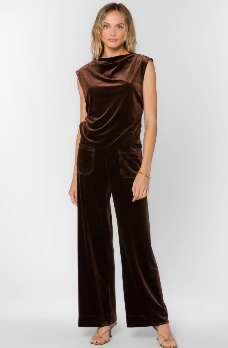 Lavina Velvet Sleeveless Top-L