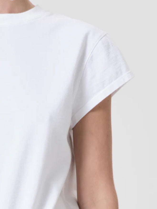 Bryce Cap Sleeve Tee in white